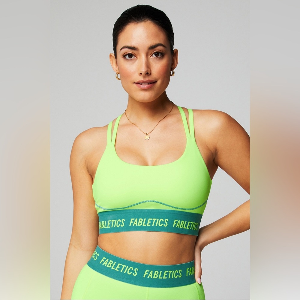 Fabletics Principal Low Impact Bra Neon Spark Size M Womens Sports Bra SOLD OUT